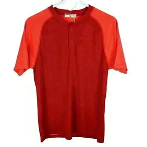 𝅺new NWT‎ Derminpro Men's Basic Comfy Shirt Short Sleeve Orange Size Small